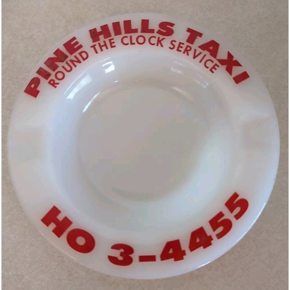 Vintage Pine Hills Taxi - Round The Clock Service HO 3-4455 ADVERTISING ASHTRAY